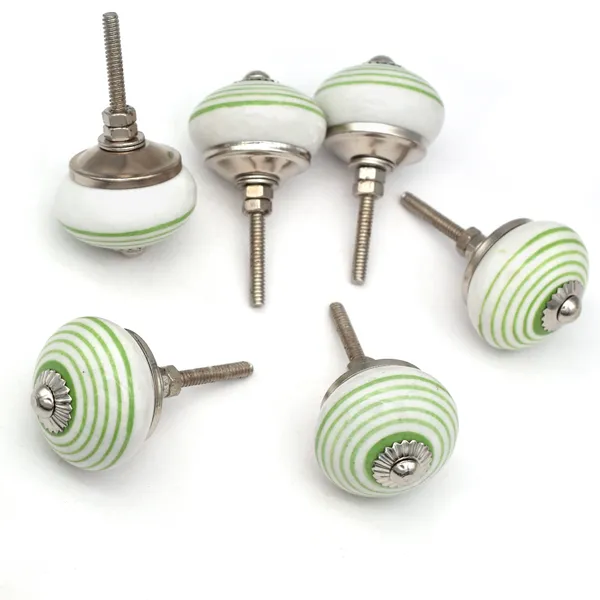 Ceramic_Vintage_Green_White_Striped_Round_Cabinet_Knob