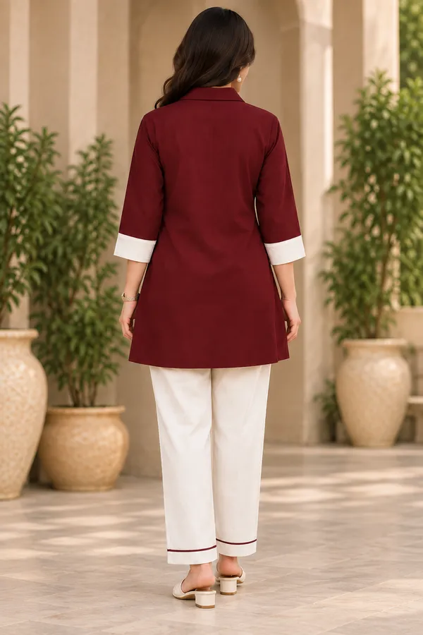 Maroon_Embellished_Straight_Kurta_Set_for_Women