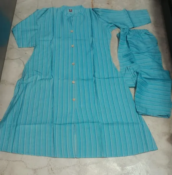 Blue_Striped_Straight_Kurta_Set_for_Women