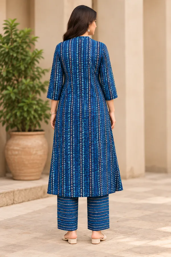 Blue_Printed_Flared_Kurta_Set_for_Women