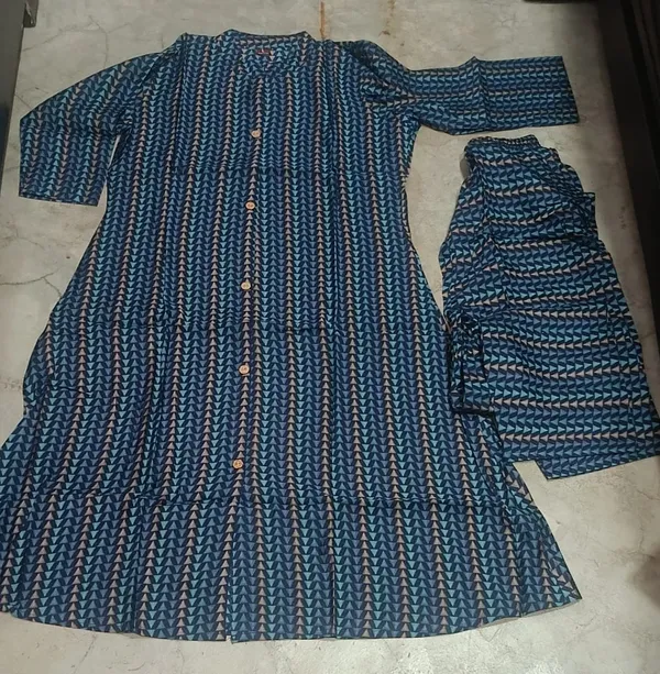 Blue_Printed_Flared_Kurta_Set_for_Women