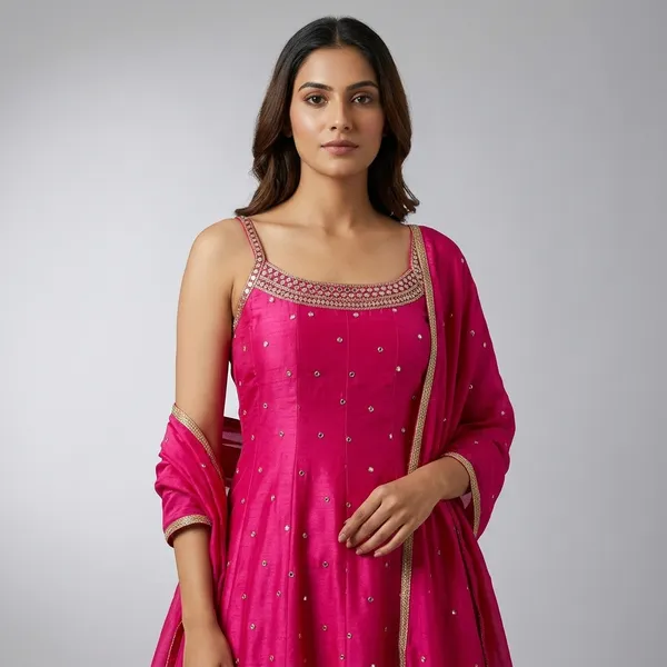 Pink_Silk_Embellished_Anarkali_Set_For_Women