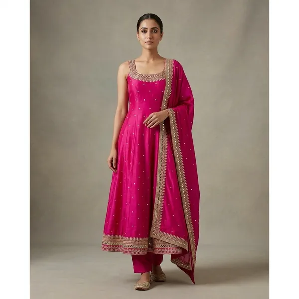 Pink_Silk_Embellished_Anarkali_Set_For_Women