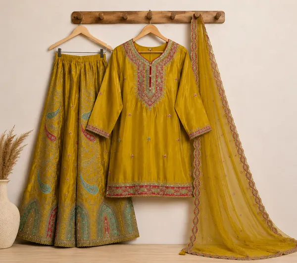Yellow_Silk_Embroidered_Palazzo_Set_For_Women