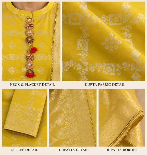 Yellow_Banarsi_Silk_Straight_Kurta_Set_for_Women