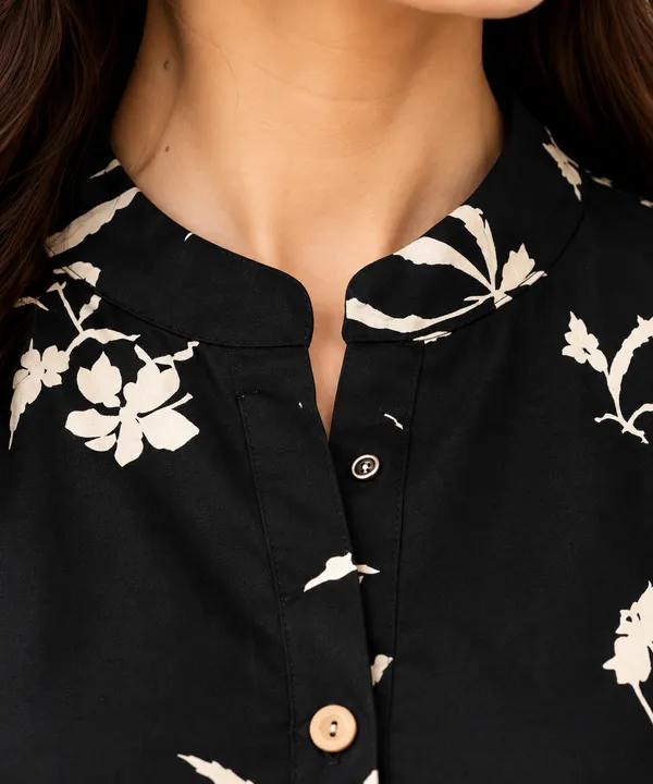 Black_Floral_Printed_Kurta_Set_for_Women