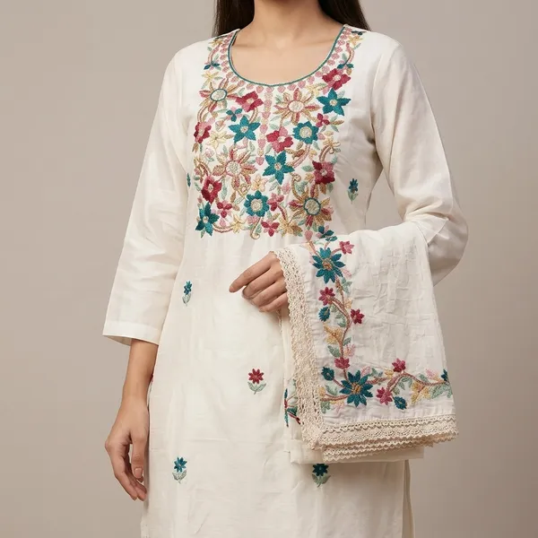 White_Cotton_Silk_Floral_Embroidered_Unstitched_Suit_Set_For_Women