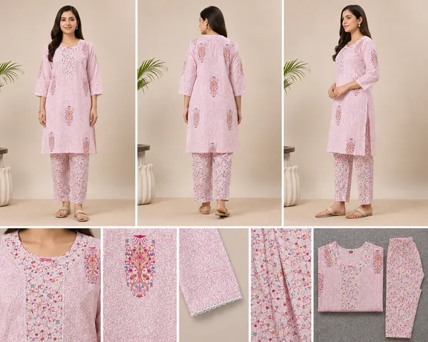 Pink_Cotton_Floral_Print_Kurta_Pajama_Set_For_Women