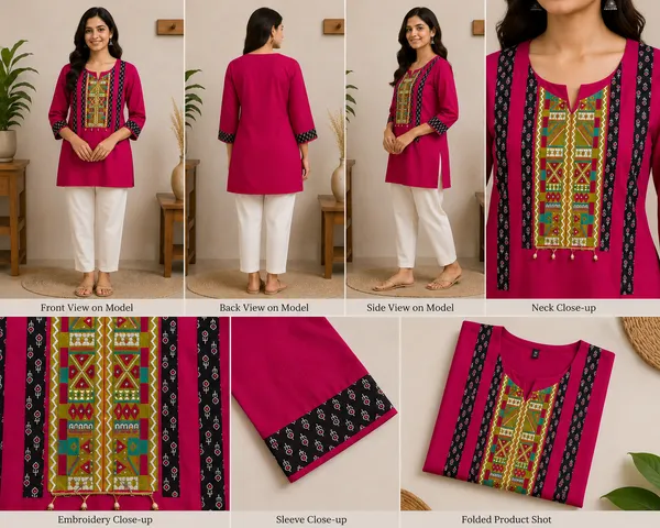Pink_Cotton_Embroidered_Short_Kurta_For_Women