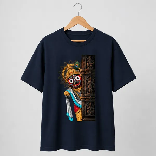 lord_jaganath_Terry_Oversized_Tee_Navy_Blue
