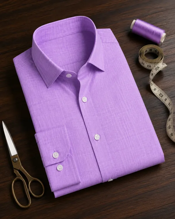 Lavender_solid_men_Shirt