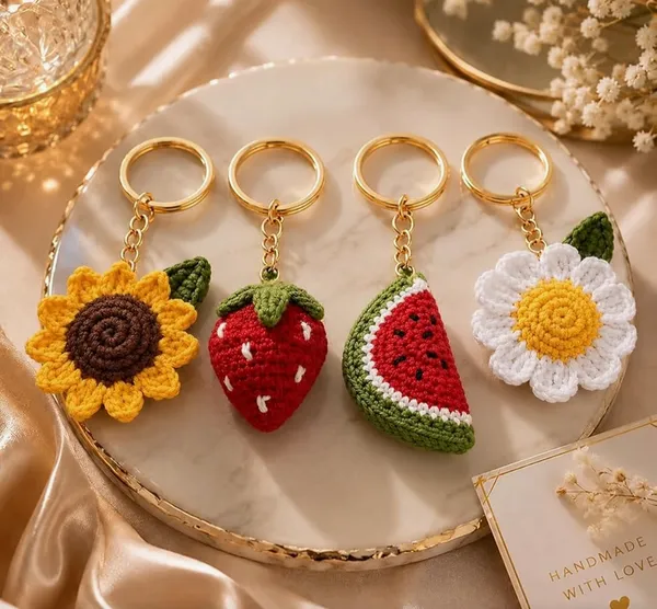 Sunflower_Strawberry_Watermelon__Daisy_Key_Chains