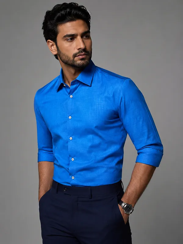 Royal_Blue_Solid_Men_Shirt