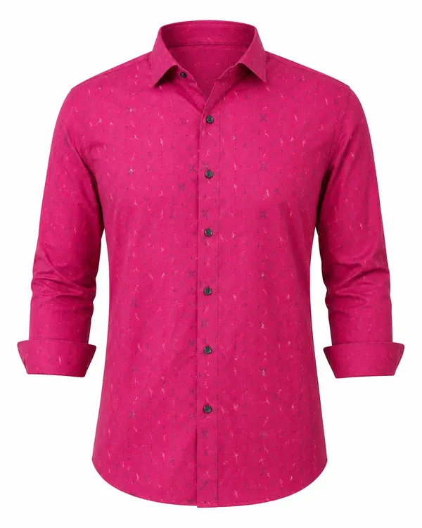 deep_magenta_Printed_Men_Shirt