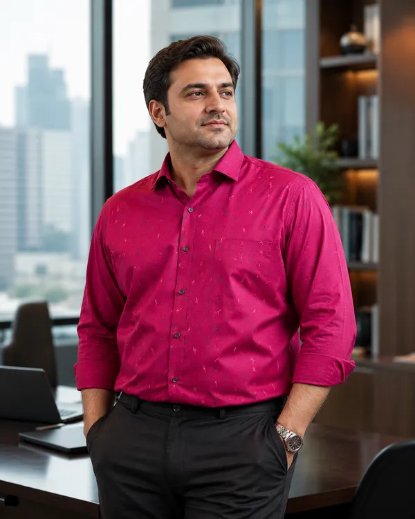 deep_magenta_Printed_Men_Shirt