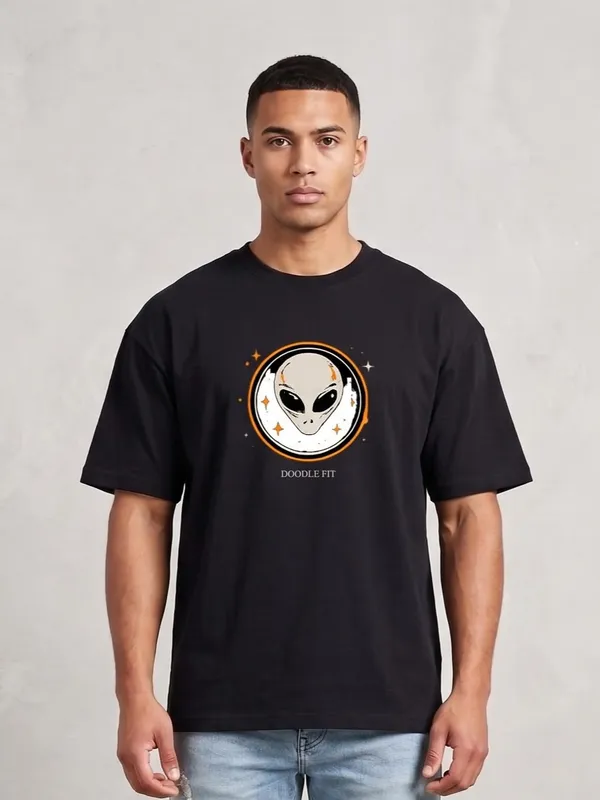 DF-Black_Terry_Cotton_Oversized_Space_Graphic_T-Shirt_For_Men