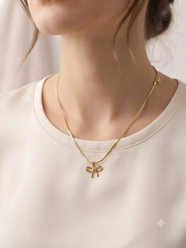 Bow_Neckchain_for_women_gold_plated