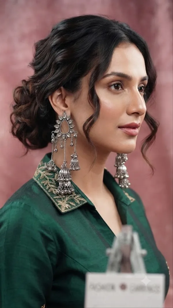 German_silver_Kashmiri_earring