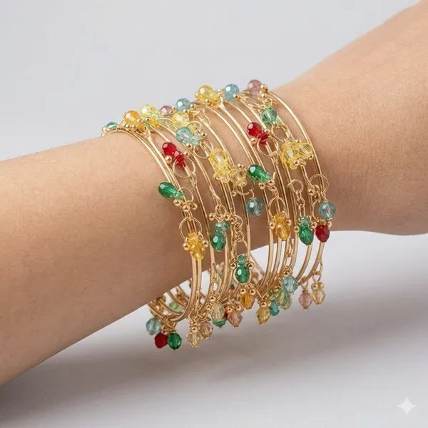 Kashmiri_colorful_gold_plates_bangles