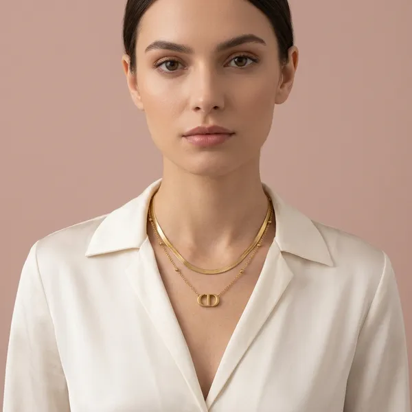 Gold_Stainless_Steel_Layered_Chain_Geometric_Pendant_Necklace_Set_For_Women