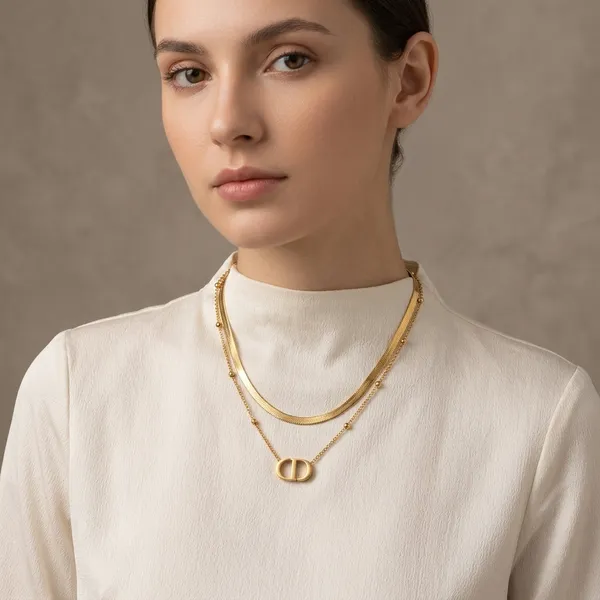 Gold_Stainless_Steel_Layered_Chain_Geometric_Pendant_Necklace_Set_For_Women