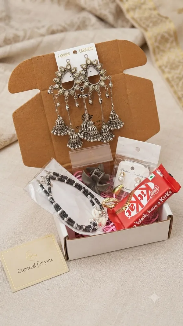 Kashmiri_Jhumka_&_ring_hamper,_gift_ideas_for_girlfrnd.
