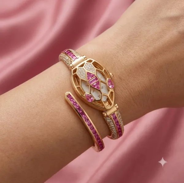 Luxury_emerald_snake_cobra_bracelet_watch_