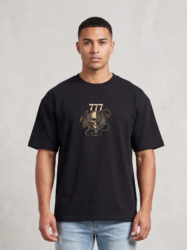 DF-Black_Terry_Cotton_Oversized_777_Graphic_T-Shirt_For_Men