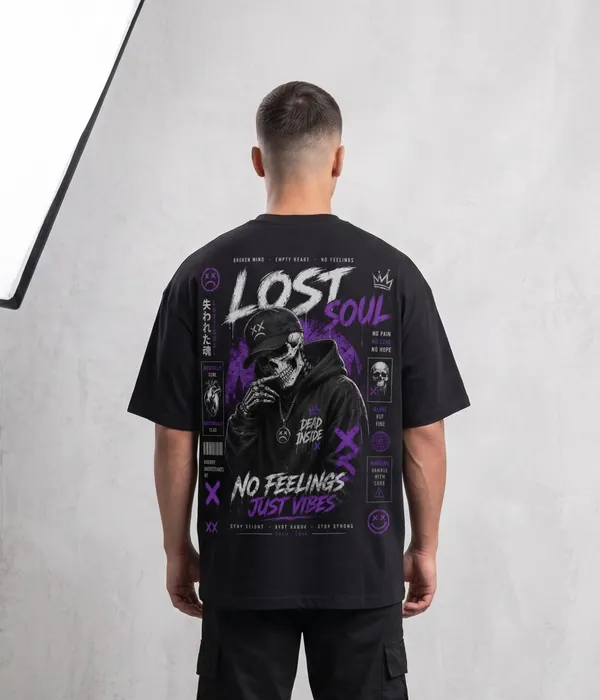 DF-_Black_Terry_Cotton_Oversized_Lost_Soul_Graphic_Print_T-Shirt_For_Men
