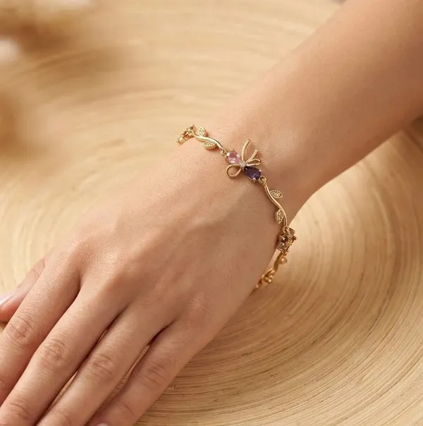 Multicolor_bow_anti_tarnish_bracelet