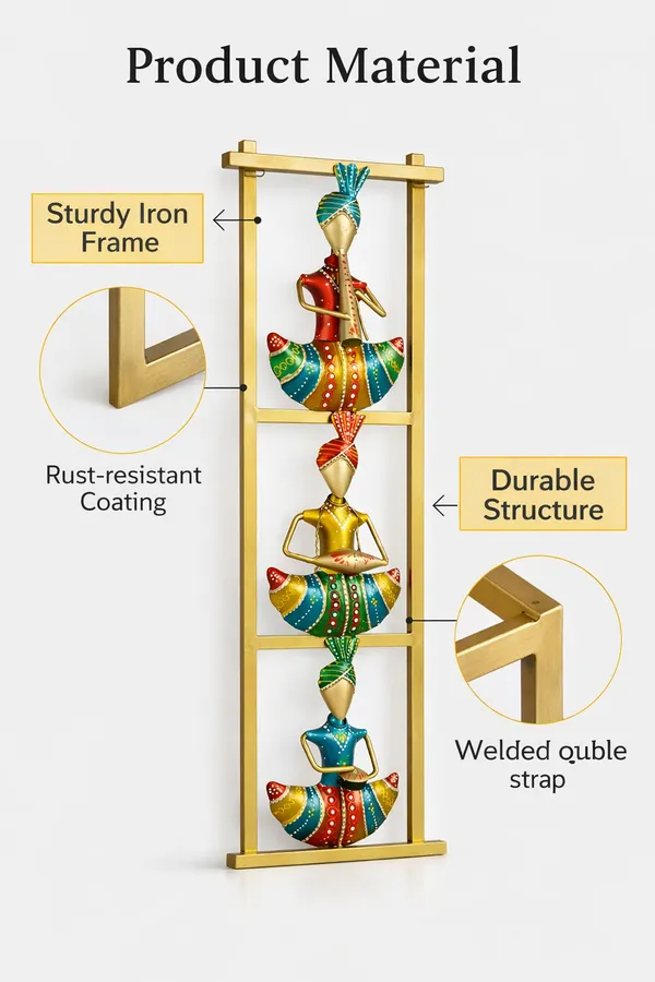 Iron_Gold_Finish_Traditional_Musician_Figurine_Wall_Hanging