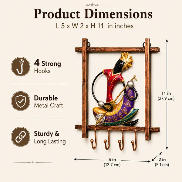 Iron_Frame_Traditional_Lady_Figurine_Wall_Key_Holder