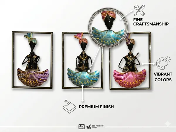 Iron_Tribal_Hand-Painted_Musician_Figurine_Wall_Art_Set_Of_3