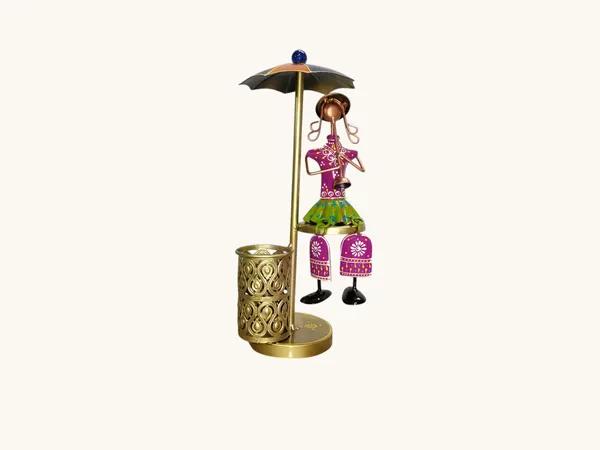 Metal_Hand-Painted_Umbrella_Figurine_Pen_Stand