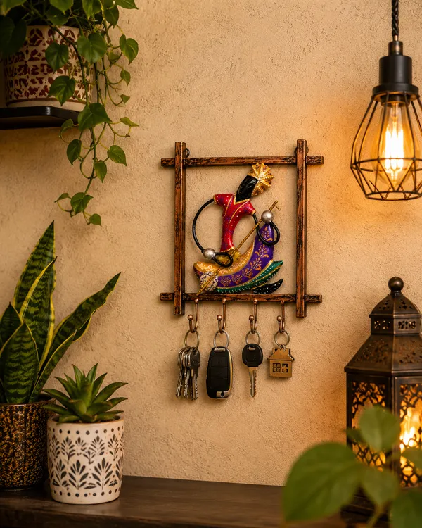 Iron_Frame_Traditional_Lady_Figurine_Wall_Key_Holder