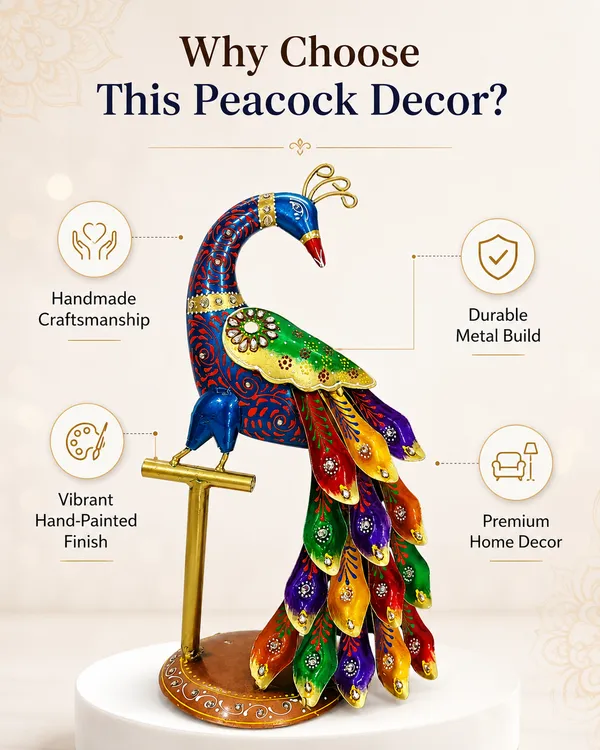 Iron_Enamel_Multicolor_Peacock_Showpiece