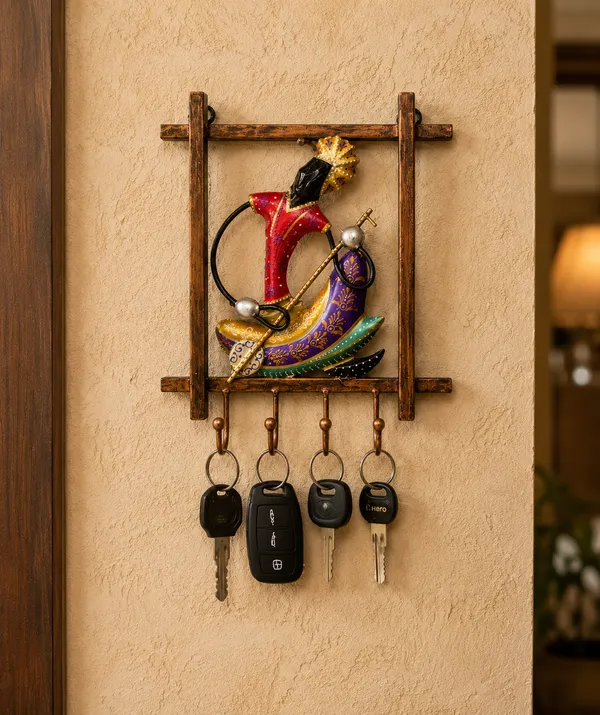 Iron_Frame_Traditional_Lady_Figurine_Wall_Key_Holder