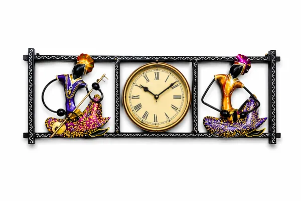 Wrought_Iron_Musical_Lady_Figurine_Roman_Numeral_Wall_Clock
