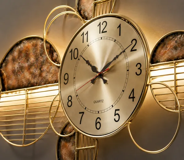 Iron_Modern_Geometric_Gold_Tone_LED_Analog_Wall_Clock