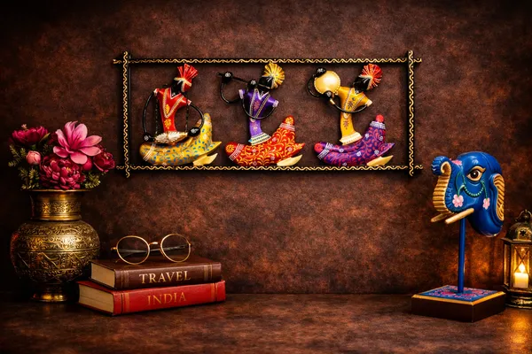Wrought_Iron_Hand-Painted_Musician_Figurine_Ornate_Wall_Art