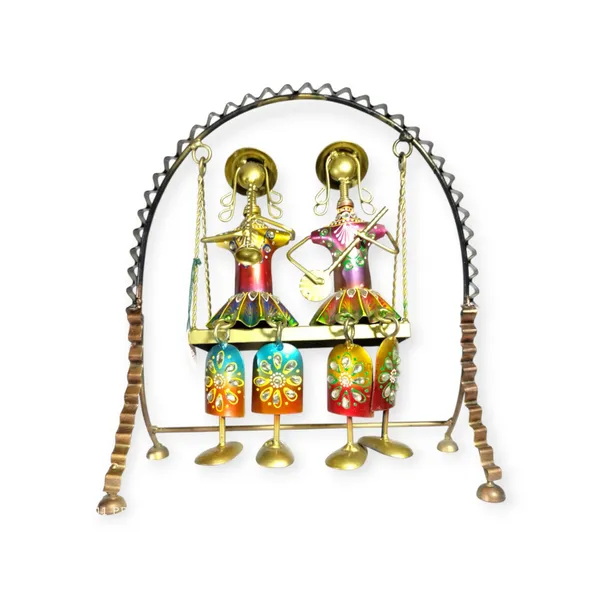 Iron_Gold_Hand-Painted_Musician_Couple_Swing_Showpiece