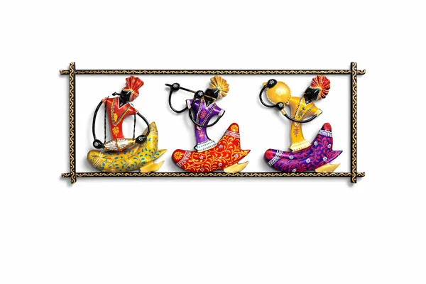 Wrought_Iron_Hand-Painted_Musician_Figurine_Ornate_Wall_Art