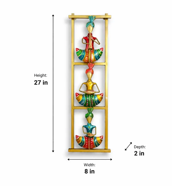 Iron_Gold_Finish_Traditional_Musician_Figurine_Wall_Hanging