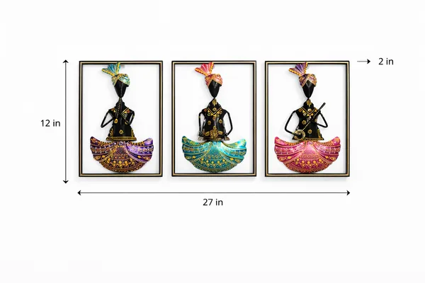 Iron_Tribal_Hand-Painted_Musician_Figurine_Wall_Art_Set_Of_3