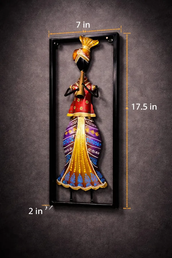 Iron_Modern_African_Woman_Figurine_Wall_Art_Set_Of_3