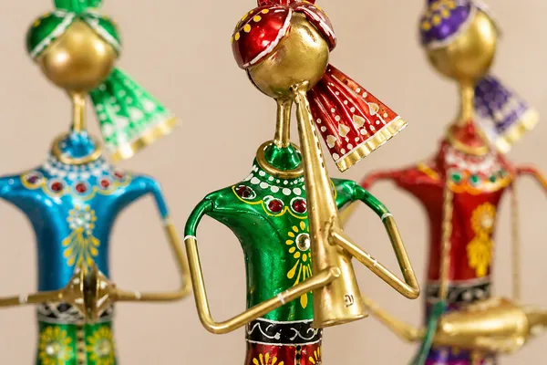 Iron_Hand-Painted_Tribal_Musician_Figurine_Showpiece_Set_Of_3