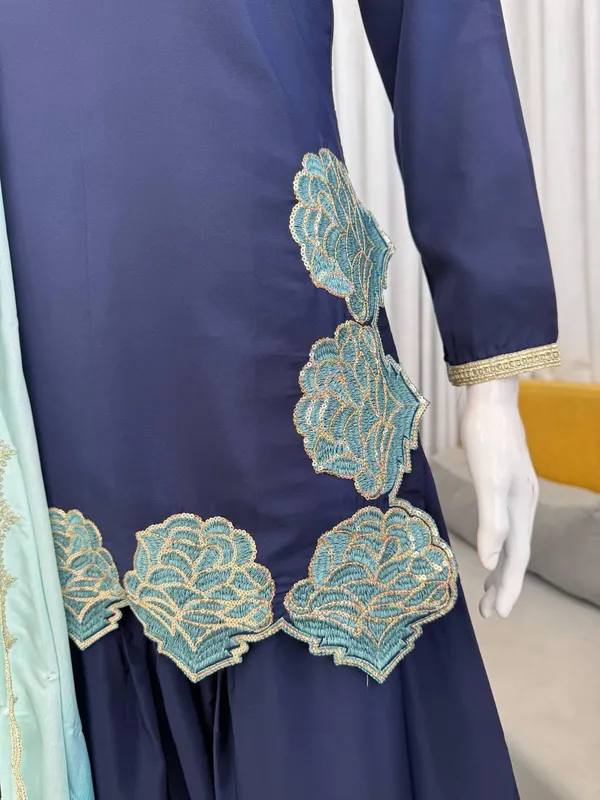 Navy_Blue_Natural_Crep_Kurta_Palazzo_Dupatta_Set_For_Women