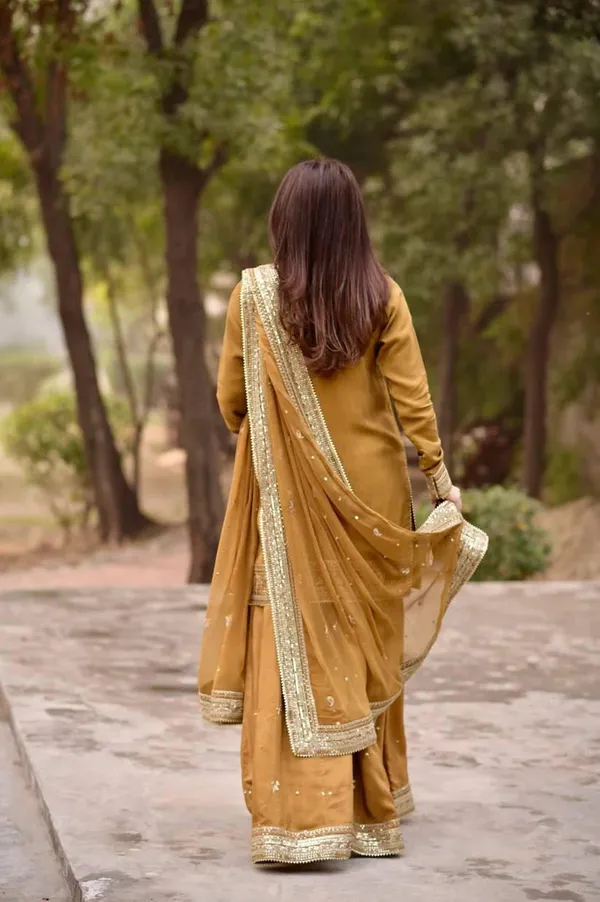Mustard_Mul_Chanderi_Kurta_Palazzo_Dupatta_Set_For_Women