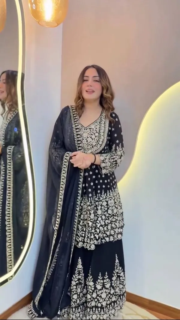 Black_Foux_Gorgette_Anarkali_Lehenga_Set_For_Women