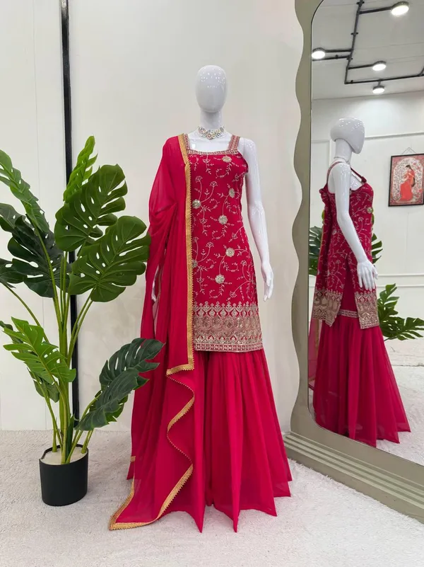 Red_Foux_Gorgette_Sharara_Suit_Set_For_Women